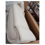 Ceitidh Faux Leather Living Room Loveseat, White- Retail: $816