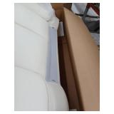 Ceitidh Faux Leather Living Room Loveseat, White- Retail: $816