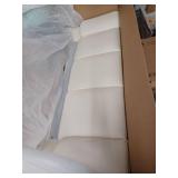 Ceitidh Faux Leather Living Room Sofa, White-Retail: $816