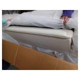 Ceitidh Faux Leather Living Room Sofa, White-Retail: $816