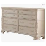 Ornate Victoria Dresser in Pearl White- Retail: $1899