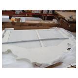 Ornate Victoria Queen Bed Frame in Pearl White- Retail: $2159