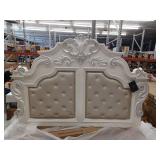 Ornate Victoria Queen Bed Frame in Pearl White- Retail: $2159