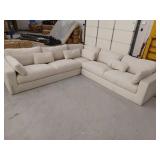 Icelyn 3 Piece Modern and Soft Upholstered Corner Sectional with 6 Throw Pillows, 78.7 Inch Wide- Retail: $2819