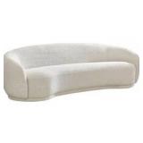 Curved Boucle White Sofa- Retail: $1899