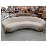 Curved Boucle White Sofa- Retail: $1899