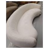 Curved Boucle White Sofa- Retail: $1899