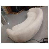 Curved Boucle White Sofa- Retail: $1899