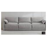 Bodhild 115.7 Inch Boucle 3 Piece Modular Sofa, Gray- Retail: $2690
