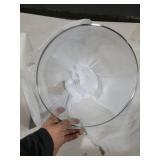 Bowl Glass Lamp Shade Replacement, 1-5/8 inch Fitter, 11.8\" Diameter, 6.1\" Height, Clear Glass Globe Cover