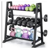 Leteuke Dumbbell Rack, 3 Tiers Heavy Duty Weight Rack for Home Gym