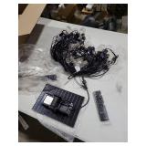 Brightown 108FT 52 LED Solar String Lights Outdoor with Remote & USB Port, Shatterproof Bulbs, Dimmable & Timable, 3 Light Modes, Patio Lights Solar Powered for Camping Backyard Garden Decor