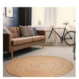 Hausattire Hand Woven Jute Braided Rug, 5