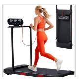 Electric Walking Pad with Handle Bar powers on