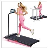 Walking Pad with Handle Bar, powers on