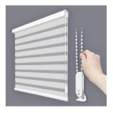 Foiresoft Custom Zebra Blinds for Windows, Light Filtering Day Night Dual Layer Blinds for Home & Office, Adjustable Privacy, Made to Order for Inside or Outside Mount