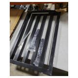 ZJSF Foldable Freestanding Indoor Dog Gate for House Wood Long Pet Gates Dog Fence for Stairs Puppy Gates for Hallways, Puppy Gate,Support Feet Included, Black, 32 \"Height-4 Panels