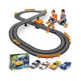Slot Car Race Track Sets for Boys, Race Car Track with 2 High-Speed Slot Cars, Battery or Electric Car Track,