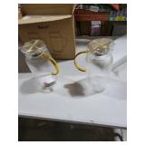 Buaic 2 PACK Glass Pitcher with Lid, 68 oz/ 2 Liter Classic Vertical Stripes Water Pitcher with Handle,Glass Water Carafe for Cold Brew, Coffee, Lemonade, Iced Sun Tea,Beverage,Heat Resistant