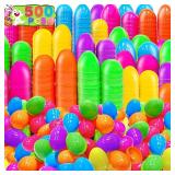 TURNMEON 500 Count Plastic Easter Eggs Bulk 6 Colors Easter Eggs Fillable Easter Basket Stuffer Filler 2.2 Inch Surprise Empty Easter Eggs for Eggs Hunt, Classroom Prize Party Favor Supplies