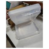 Citylife 3 PCS Plastic Storage Bins with Latching Lids Portable Project Case Clear File Box Stackable Storage Containers for Organizing A4 Paper, Photo, Document, Scrapbook