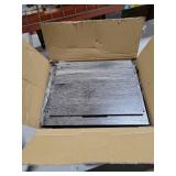 BOLUO Gray Nightstand with Charging Station, LED Night Stand with 2 Fabric Drawers, Bedside Table with USB Ports and Outlets, Nightstand for Bedroom Modern