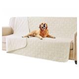 Tcksstex Waterproof and Anti-Slip Dog Bed Cover and Pet Blanket Sofa Pet Bed Matcar Incontinence Mattress Protectors Furniture Couch Cover for Most Cats Dogs, Pets52x82-Ivory