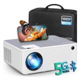 FANGOR 1080P HD Projector, WiFi Bluetooth Projectors, Max 230" Projection Screen Portable Home Theater Video Movie Proyector With Tripod, Compatible with HDMI, USB, Laptop, iOS & Android Phone