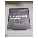 Wireless Headphones for TV with LED Display, TV Headphones Wireless for Seniors with Transmitter Charging Base, No Audio Delay Bluetooth V5.3, Plug and Play, Gift for Seniors/Hearing Impaired (Black)