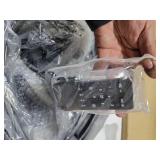 LEDIARY Caged Flush Mount Ceiling Fans with Lights, 23 Inch Farmhouse Low Profile Black Ceiling Fan with Remote, Small Bladeless Fan Lights Ceiling Fixtures for Bedroom, Kitchen- Black