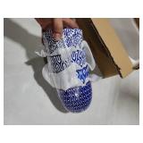 Selamica Ceramic Plant Pots, 4.6 Inch Flower Pots for Indoor Plants, Succulent Pots with Drainage Hole & Saucer, Succulent Planters for Succulent Cactus, Home Decor, Set of 4, Vintage Blue