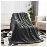 Easthome Heated Blanket Twin Fast Heating Bed Electric Blankets Throw Flannel with 6 Heating Levels & 4 Hours Auto Off, Over-Heated Protection ETL, Double-Sided FlannelDrey