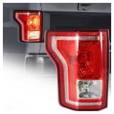 BeamTrack Tail Lights Assembly Compatible with 2015 2016 2017 Ford F-150 Left Driver Side Rear Light Brake Lamp Taillights with Bulbs, Replace FL3Z13405A