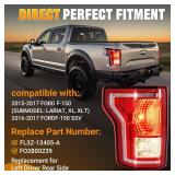 BeamTrack Tail Lights Assembly Compatible with 2015 2016 2017 Ford F-150 Left Driver Side Rear Light Brake Lamp Taillights with Bulbs, Replace FL3Z13405A