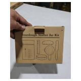 Kmiyivi Sourdough Starter Jar Glass, 35oz Wide Mouth, Glass Jar for Sourdough Starter Kit Beginners, Sourdough Bread Starter Kit, Sourdough Discard jar with Lid, Recipe, Cover, Spoon