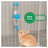VANNON 17oz Small Animal Water Dispenser for Crate, Parrots Water Bottle for Cage, Chewproof Pet Water Bottle for Rabbits, Guinea Pigs, Ferrets, Chinchillas and Other Small Rodents, Top Fill, Blue
