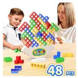 Ziogogco 48 Pcs Game Gifts, Balance Stacking Blocks Gameï¼Perfect for Family, Parties, Travel,Boys Girls Giftsï¼Novelty Toy Gift for Kids or Friends