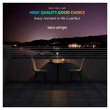 Timjorman Compact Cordless Table Lamp, Rechargeable LED Night Light, Dual Light Source (RGB Top & Warm Bottom), Touch Control & Timer, Metal Lamp for Bedroom & Kids Room (White 1PACK)