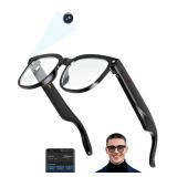 MNVOEQ Smart Glasses with Camera 4K, Video Recording.Bluetooth for Men & Women -Hands-Free Recording Glasses with Audio, Al-Powered Wearable Tech