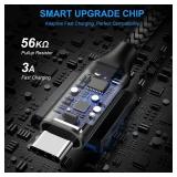 etguuds USB A to USB C Cable 5-Pack (3/3/6/6/10 ft), Fast Charging Type C Charger Cord for iPhone 17 16 15 Pro Max Plus Air, Samsung Galaxy S25 S24 S23 S22 S21 S20 A56 A17 A16, Pixel, Moto G, Gray