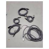 etguuds USB A to USB C Cable 5-Pack (3/3/6/6/10 ft), Fast Charging Type C Charger Cord for iPhone 17 16 15 Pro Max Plus Air, Samsung Galaxy S25 S24 S23 S22 S21 S20 A56 A17 A16, Pixel, Moto G, Gray