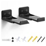 ELETIUO Soundbar Wall Mount Bracket for Samsung, LG, Sony, JBL, Vizio, Sonos and More, Depth Adjustable 3.5-6.1", Soundbar Shelf Under TV, Black