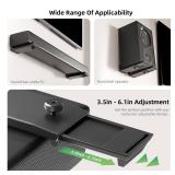 ELETIUO Soundbar Wall Mount Bracket for Samsung, LG, Sony, JBL, Vizio, Sonos and More, Depth Adjustable 3.5-6.1", Soundbar Shelf Under TV, Black