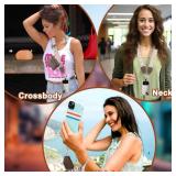 XANGNIER Clip and Go Strap for Phone with Wallet Crossbody, Phone Strap with Zippered Wallet, Adjustable Anti Theft Cellphone Lanyard for Women, Cellphone Chain Accessories,Multicolor 5