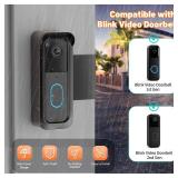 Blink Doorbell Mount, Anti-Theft Doorbell Mount for Blink Video Doorbell 1st Gen & 2nd Gen, No Block Sensor & Night Vision, Doorbell Camera Mount Bracket with Rain Cover