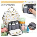 GAIVP Diaper Bag Backpack, Diaper Bags for Baby Girls Boys, Baby Bags for Moms Dads, Nappy Changing Bag with Insulated Pockets,Multi-functional Waterproof Backpack with Stroller straps -Beige Banana