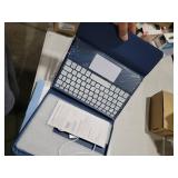 Harvopu Compatible for iPad 11th 10th Generation Case with Keyboard, Folio Cover with Pencil Holder, Multi-Touch Trackpad, 7 Color Backlit, Detachable Keyboard for iPad (A16) 11th/10th Gen (Navy Blue)