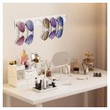 Sunglasses Organizer 2 Pack, Wall Glasses Holder, Acrylic Sunglasses Display, Eyeglass Organizer for Multiple Glasses for Office & Home Decor, Unique Gifts for Husband, Women & Girls, Clear