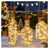VOOKRY Solar Wine Bottle Lights, 8 Pack 20 LED Solar Powered Cork Lights Waterproof Outdoor Fairy String Lights Wine Bottle Decorations for DIY, Party, Wedding, Garden, Patio, Tabletop(Warm White)