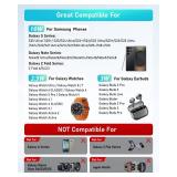 Wireless Charger for Samsung: 3 in 1 Wireless Charging Station for Samsung Galaxy Watch 8 7 6 5 4 3 Pro Classic Galaxy Buds - Charger Dock Stand for S25 S24 Ultra S23 S22 S21 Note Z Fold Android